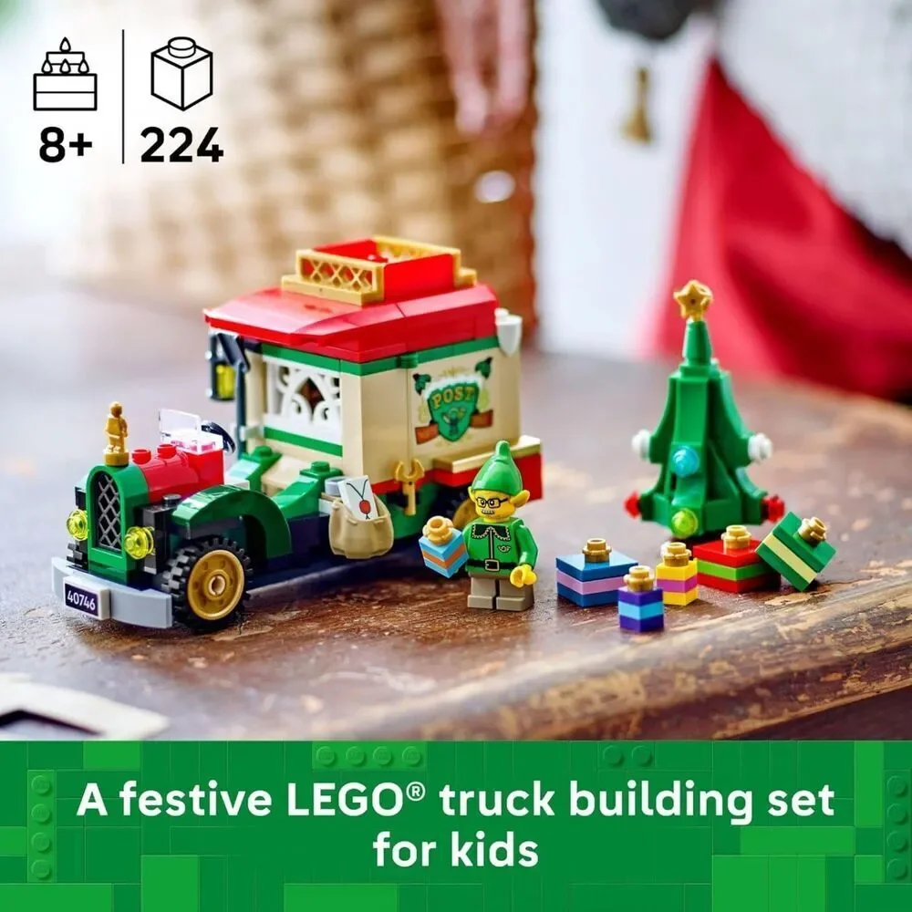 Lego Santa’s Delivery Truck Building Toy Construction Set For Christmas Decor